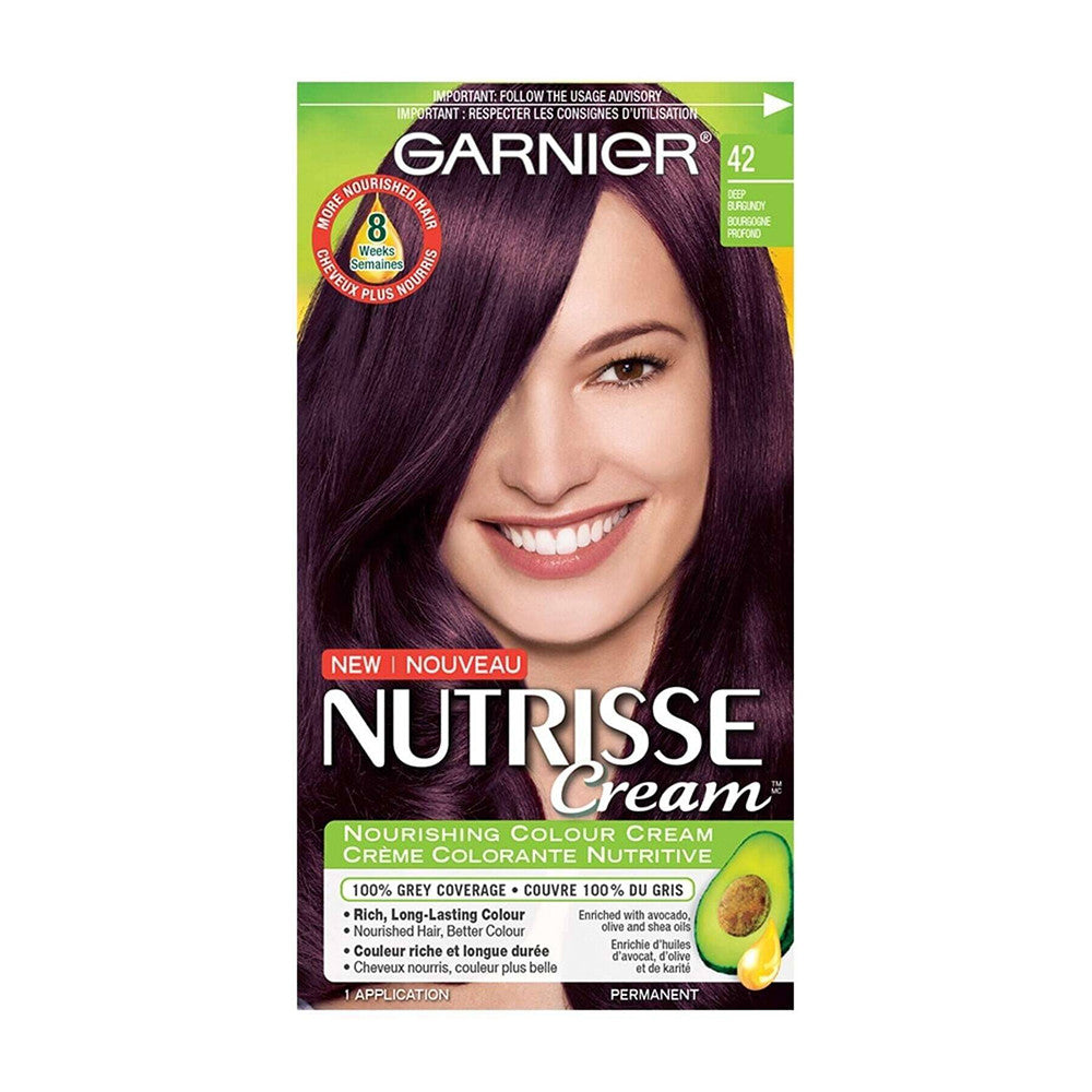 Garnier Nutrisse Permanent Creme Haircolor #42 Deep Burgundy, 1 Ea